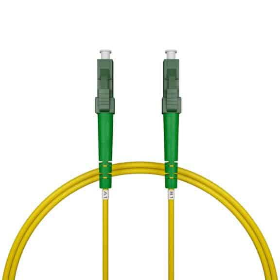 nexinex OS2 Glasfaserkabel LC/APC auf LC/APC (1m) Patchkabel | Simplex Singlemode FTTH Glasfaser LWL Lichtwellenleiter Kabel LC/LC