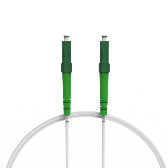nexinex OS2 weißes Glasfaserkabel LC/APC auf LC/APC (0,5 - 100m) Patchkabel | Simplex Singlemode FTTH Glasfaser LWL Lichtwellenleiter Kabel LC/LC