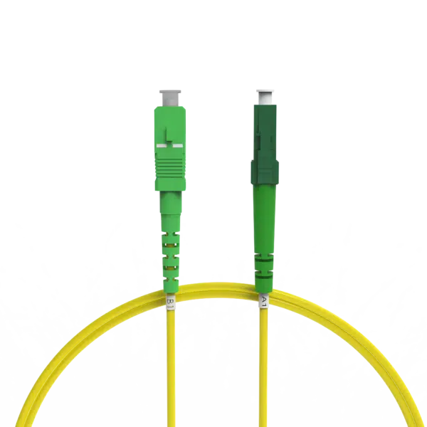 nexinex OS2 Glasfaserkabel LC/APC auf SC/APC (0,5 - 100m) Patchkabel | Simplex Singlemode FTTH Glasfaser LWL Lichtwellenleiter Kabel LC/SC