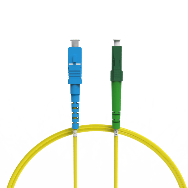 nexinex OS2 Glasfaserkabel LC/APC auf SC/UPC (0,5 - 100m) Patchkabel | Simplex Singlemode FTTH Glasfaser LWL Lichtwellenleiter Kabel LC/SC