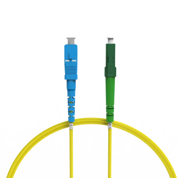 nexinex OS2 Glasfaserkabel LC/APC auf SC/UPC (0,5 - 100m) Patchkabel | Simplex Singlemode FTTH Glasfaser LWL Lichtwellenleiter Kabel LC/SC