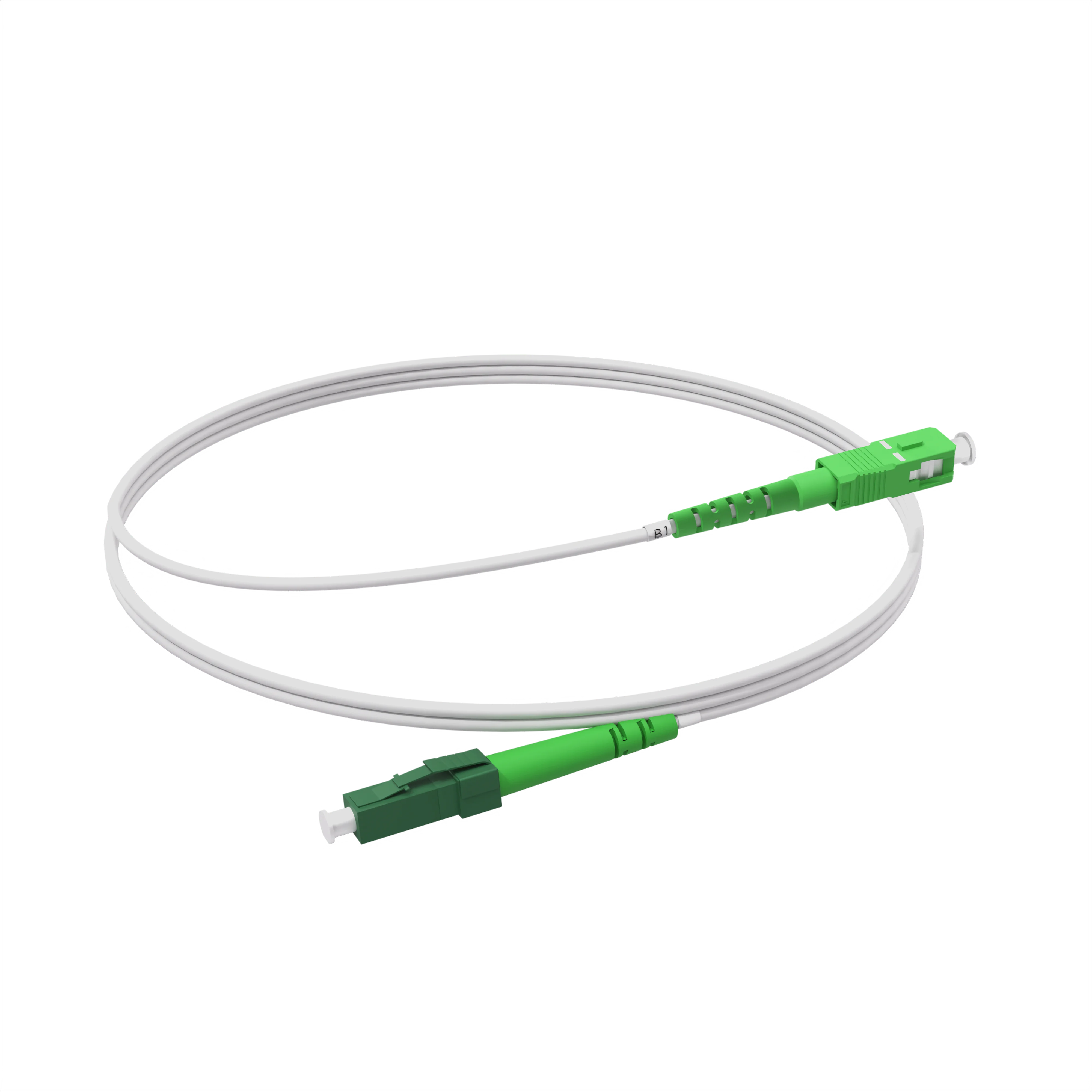 nexinex OS2 weißes Glasfaserkabel LC/APC auf SC/APC (0,5 - 100m) Patchkabel | Simplex Singlemode FTTH Glasfaser LWL Lichtwellenleiter Kabel LC/SC – Bild 7